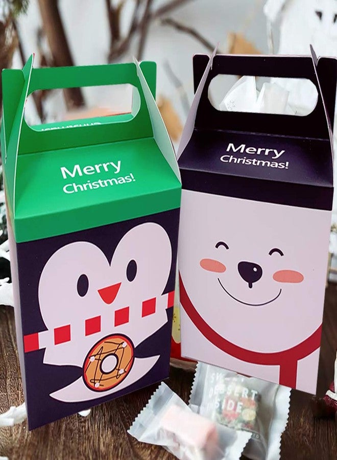 Suponey 12pcs Treat Boxes Christmas Gift Boxes Santa Candy Boxes Christmas Party Favor Boxes Santa Cardstock Boxes - Image 5
